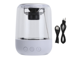 Caixa de Som Bluetooth Mali 5.0 Portátil Subwoofer HiFi Luz LED Estéreo Branco