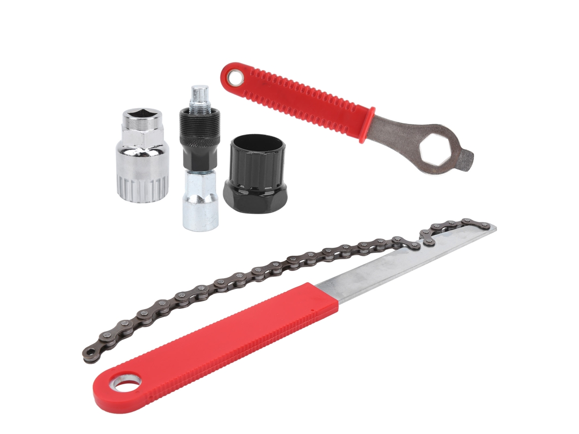 Conjunto De Ferramentas De Reparo E Manutenção Para Bicicleta Com Chave, Removedor De Cassete E Base Inferior