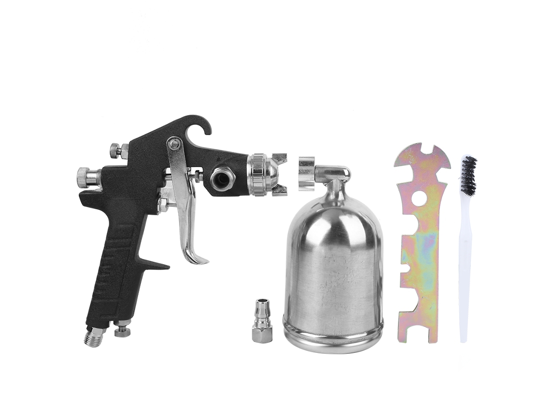 Ferramenta De Pintura Airbrush Preta 2.0mm Atomização Alta Bico Desmontável Lata De Pintura