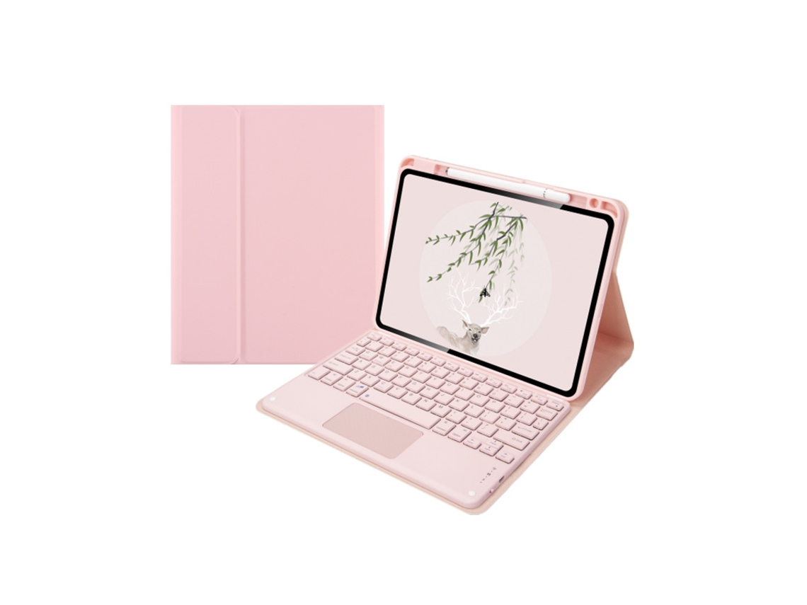 Capa Teclado Para Xiaomi Pad 5/5pro 11 Polegadas, Com Teclado Touch Bluetooth Cuich (rosa)