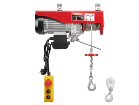 Palan Ãlectrique Ã Poulie 1450w, 20m Suspension Simple Et Double 400kg/800kg, 6m/min | 12 M/min, Rouge Teeno