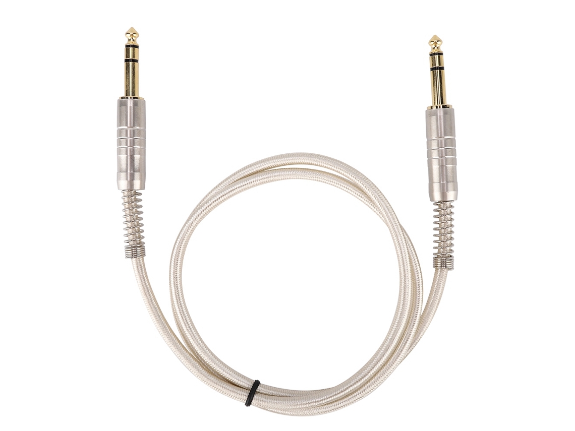 Aetheria cabo de Áudio Estéreo Adaptador 6.35mm Macho para Macho Extensão 1m com Blindagem Anti ruído