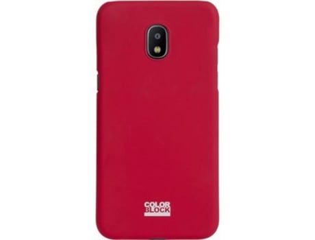 Capa para Samsung Galaxy J5 COLOR BLOCK Pele Sintética Vermelho .