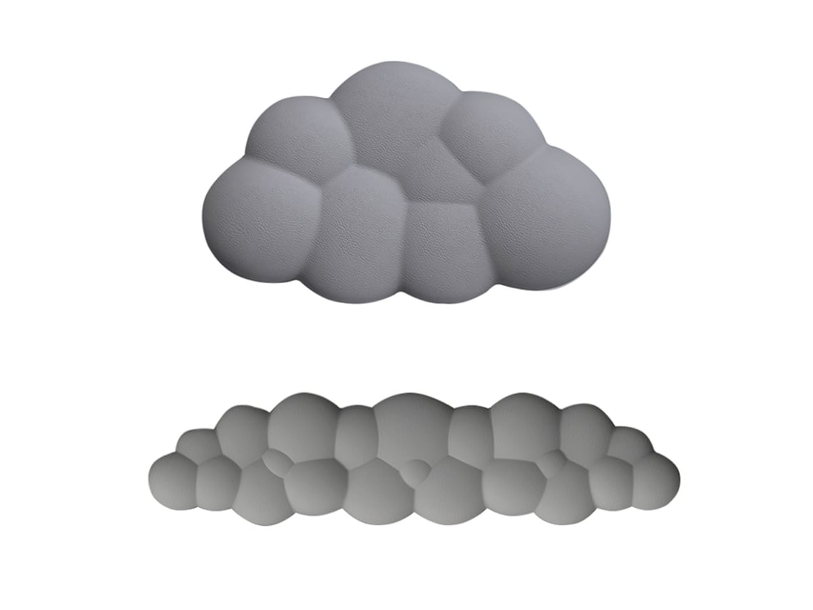 Conjunto De Teclado, Mouse Pad E Apoio Para Pulso Cloud Slowmoose (cinza)