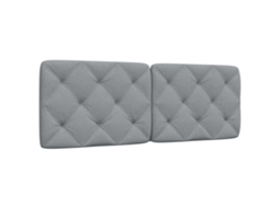 Vidaxl Almofadão De Cabeceira 120 Cm Tecido Cinzento-claro