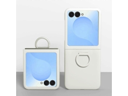 Capa De Celular Samsung Galaxy Z Flip7 Fe Com Suporte Para Anel E Janela Grande, Toque Suave E Em Policarbonato (pc).