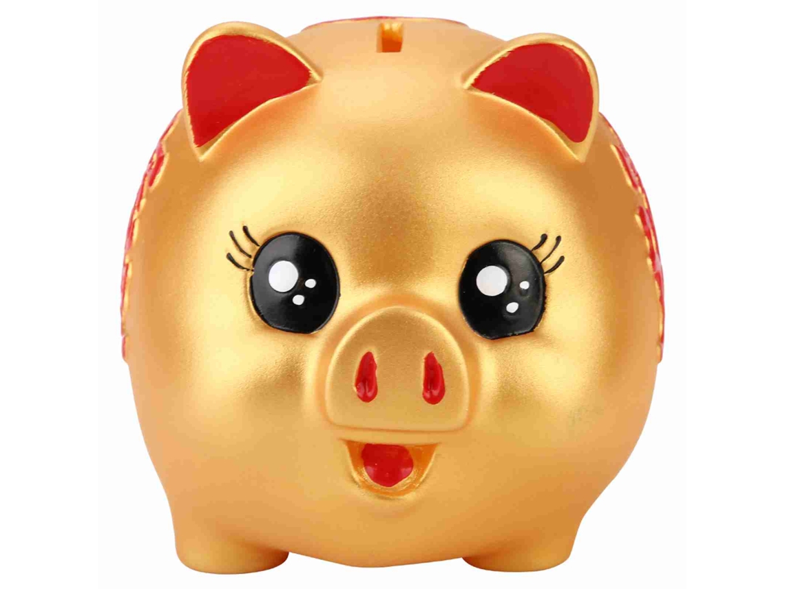 Porco de Silicone Dourado Caixa de Economia para Crianças Presente | S/MARCA