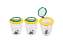 Conjunto De 3 Observadores Insetos, Caixa De Observação Portátil Para Insetos, Gaiola Para Insetos Com Lupa, Recipiente Para Captura De Insetos