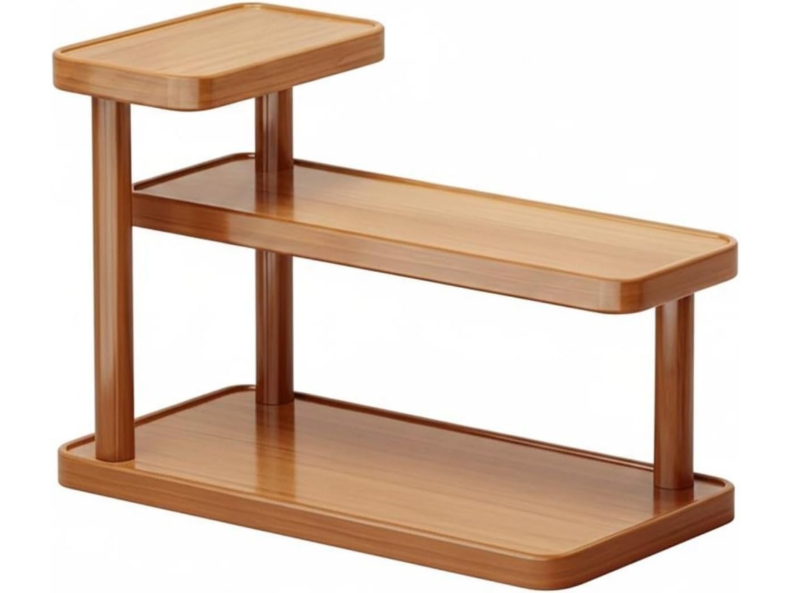 Prateleira De Bambu Com Várias Camadas, Organizador De Mesa, Economiza Espaço, Ideal Para Penteadeira, Banheiro Ou
