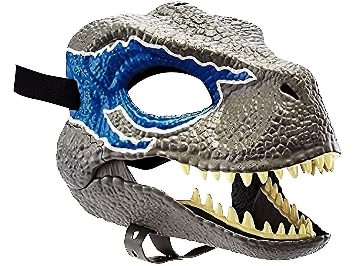 Máscara De Dinossauro Azul Jurassic World Raptor Acessórios De Dinossauro Dino Cosplay Adereços Festival Carnaval Apresenta W Slowmoose