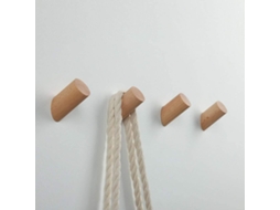 Conjunto De 5 Cabides De Madeira Naturais Para Parede, Ideais Para Roupas, Cachecóis, Chapéus E Bolsas