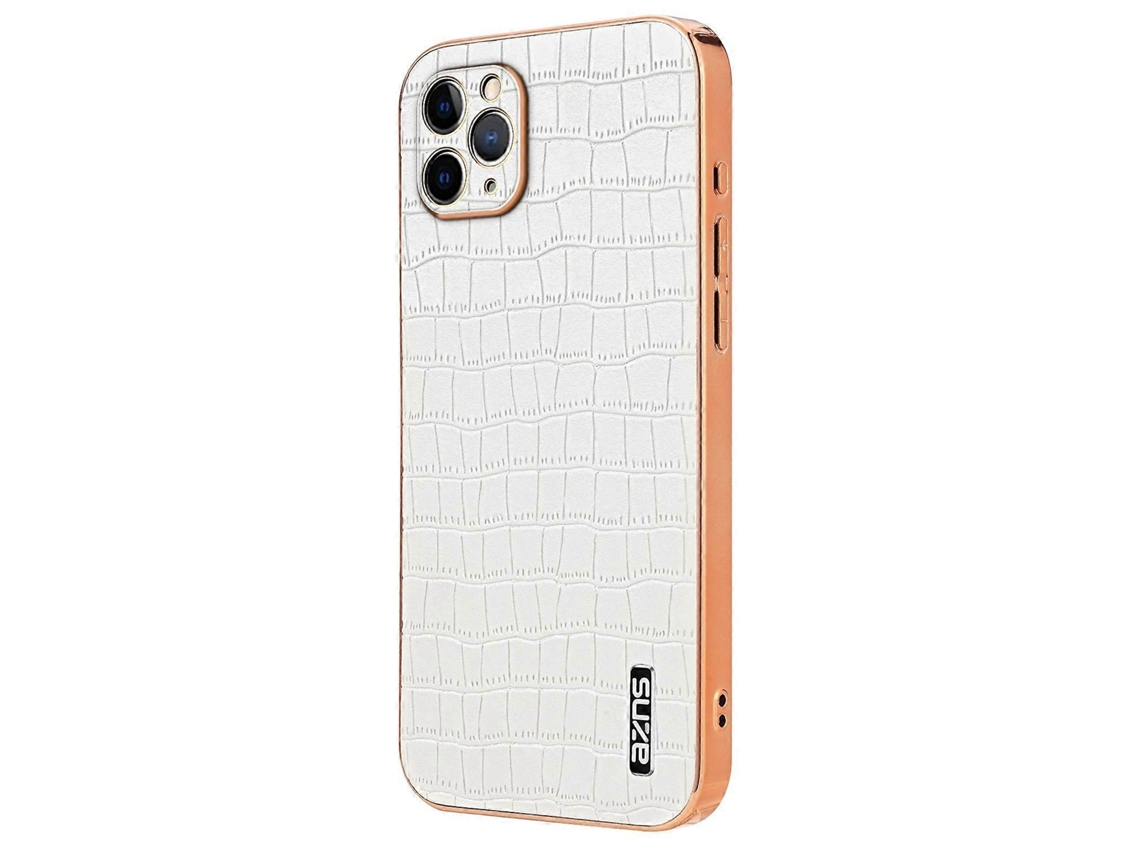 Capa Protetora Azns Para Iphone 11 Pro Com Textura De Crocodilo Em Putpu