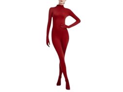 Traje Zentai Unissex Macacão Justo Cor Solida Fantasia Adulto para Performances de Palco XXL Vino