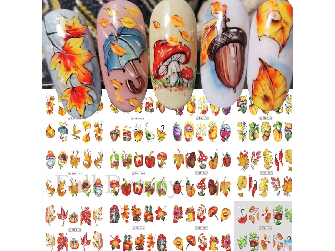 Adesivos de Unhas com Tema Oceânico, Decorações de Unhas para o Verão. MDUG