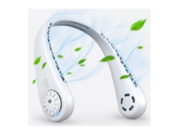 Ventilador Pescoço 3600mah 360° Giratório 3 Velocidades Branco Yizhood