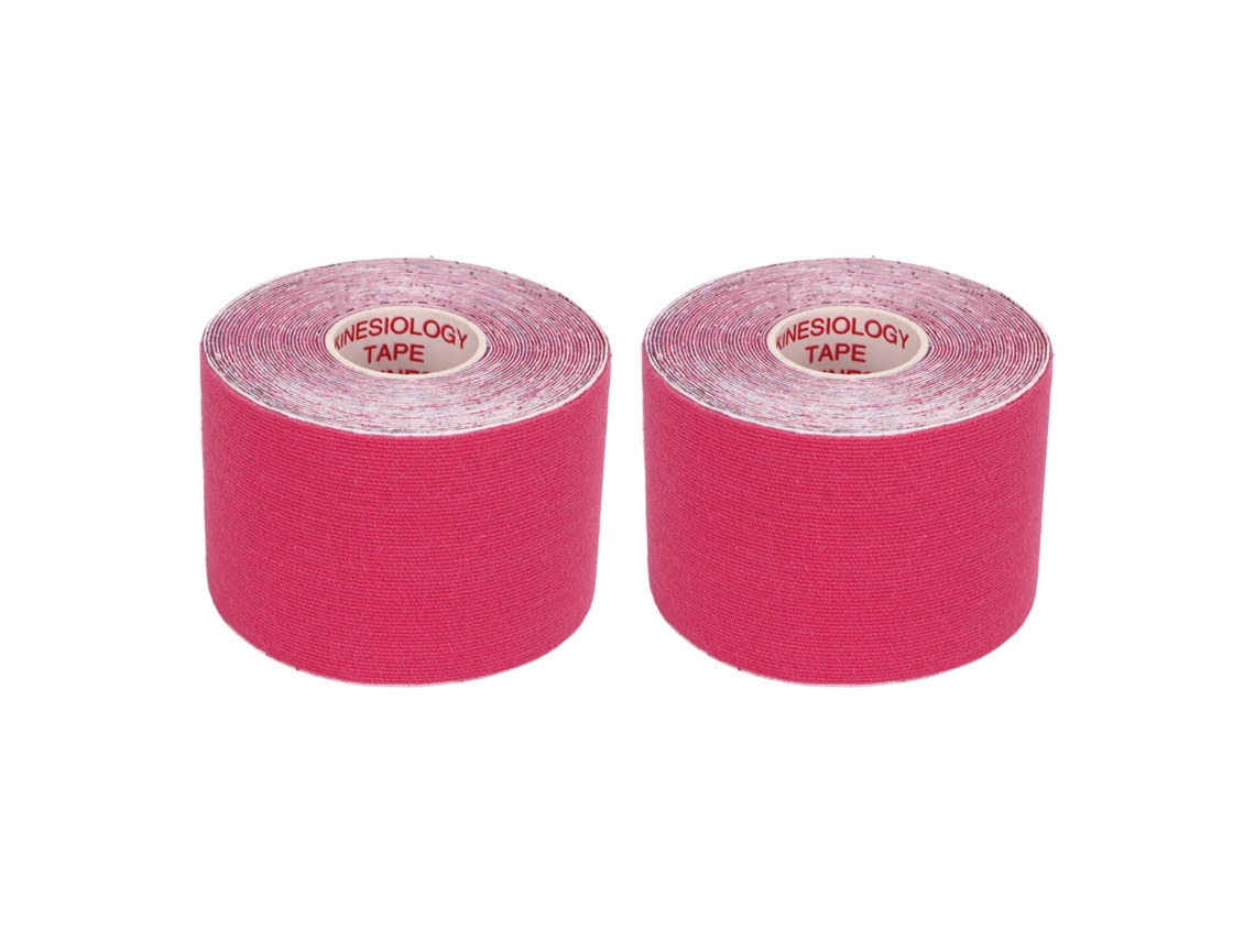 Lurelia Fita Cinesiológica, Athletic Kinesiology Fita 2 Peças, 5 Cm Comprimento, 5 M Compressão, Rosa