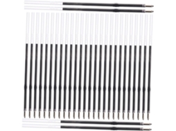 Pacote com 500 Refis para Caneta Preta, Tinta Macia, Compatíveis com Canetas Retráteis