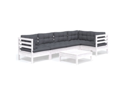 Garden Lounge Set, Garden Lounge Sets Vidaxl Branco Madeira De Pinho (n/a)