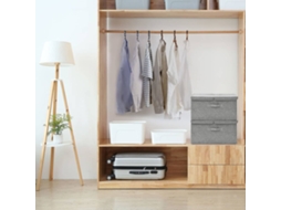 Vidaxl Caixas De Arrumação 2 Pcs 50x30x25 Cm Tecido Cinzento