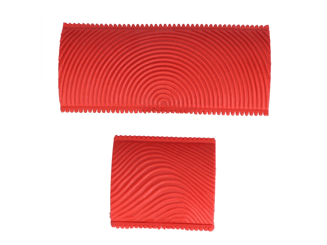 2pçs/set Pincéis De Borracha Efeito Grão Madeira Decoração Parede Diy
