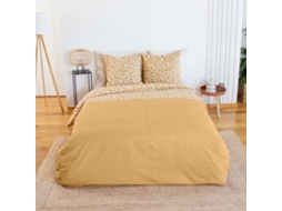 Roupa De Cama De Algodão Reversível Com Estampa De Leopardo Amarelo, 2 Lugares