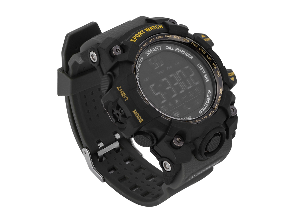 Relógio esportivo Ex16s Bluetooth impermeável preto EOOCOO