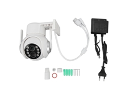 Security Camera Wireless Wifi With 355 Degree Ptz Dual Lens 15x Zoom Motion Detection Night Vision 2 Way Talk Ip66 110‑240v Eu Plug LAXISCREED