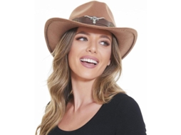 2026-sombrero Vaquero Clásico De Ancho Borde Para Hombre Y Mujer Con Cinturón Ajustable Estilo Western Marrón