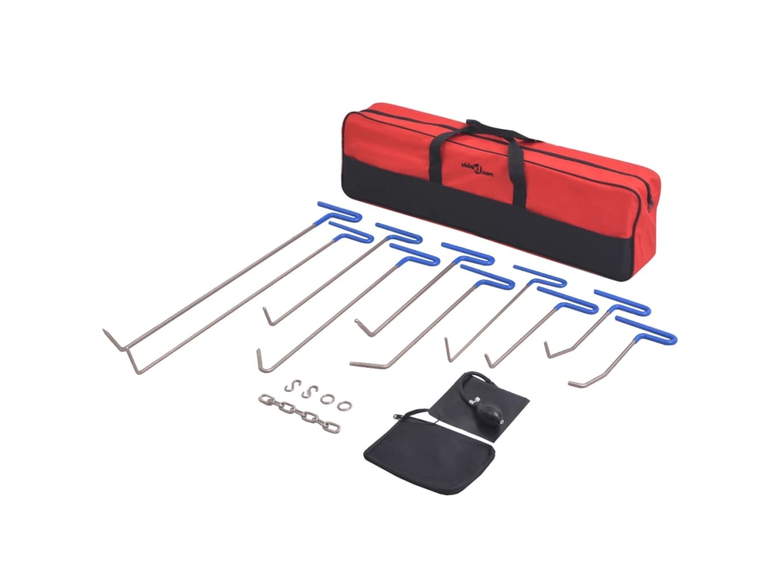 Vidaxl Conjunto Reparação Mossas S/ Repintura 16 Pcs Aço Inoxidável