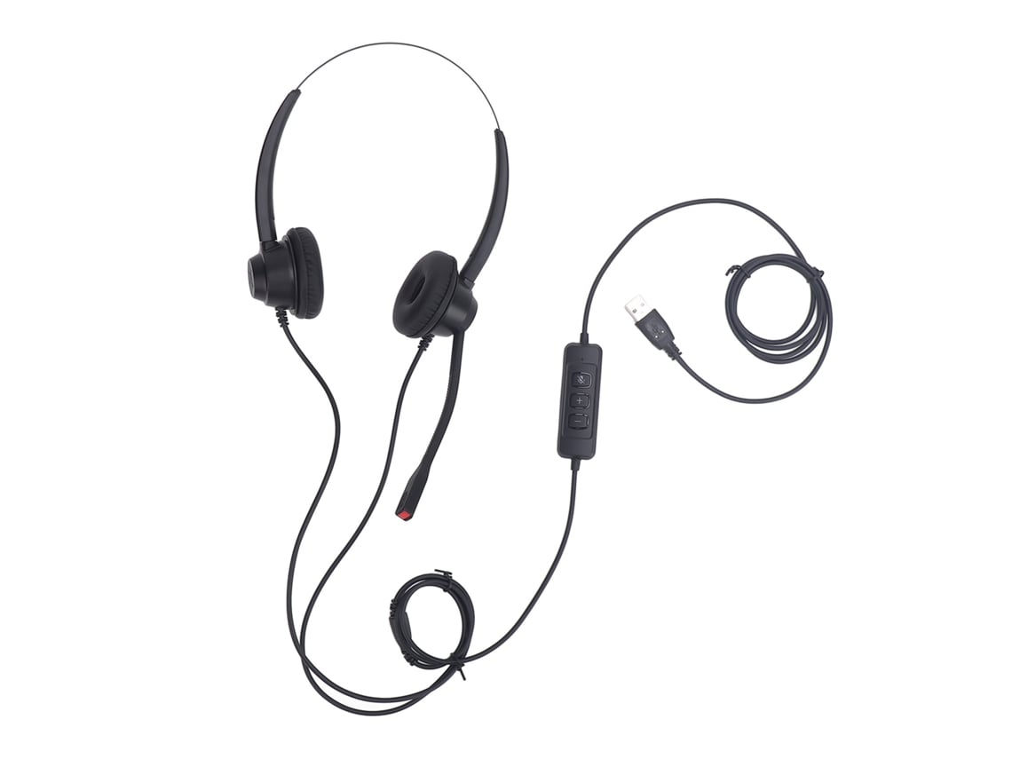 Speedy-fone De Ouvido Com Microfone Para Centro De Chamadas Cancelamento De Ruído Ajuste De Volume Usb Plug E Play