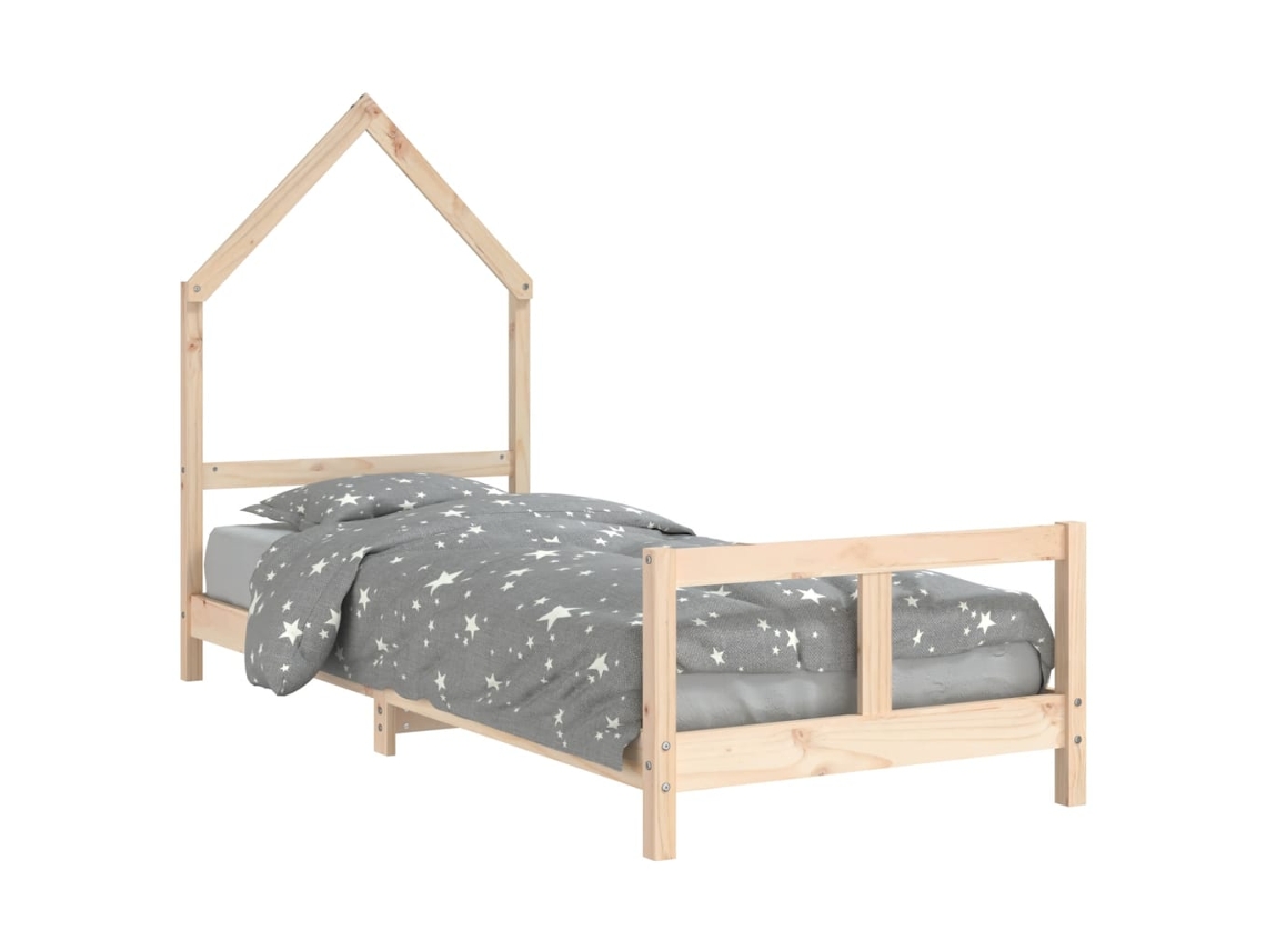 Kids Bed Frame, Kids Bed Frames Vidaxl Marrom Madeira De Pinho (80 X 200 Cm)