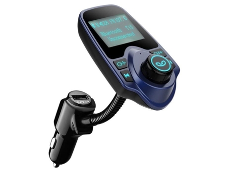 Kit de Carro Transmissor de Fm Sem Fio Bluetooth Kit de Carregador de Carro Usb com Porta de Áudio de 3,5 Mm Slot para Cartão Tf Tela ...