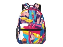 Mochila Bob's Burgers I75 Para Estudantes, Leve E Resistente, Impermeável E Com Alça De Ombro Ajustável.