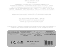 Perfume FRANCK BOCLET  Oud Eau de Parfum (100 ml)