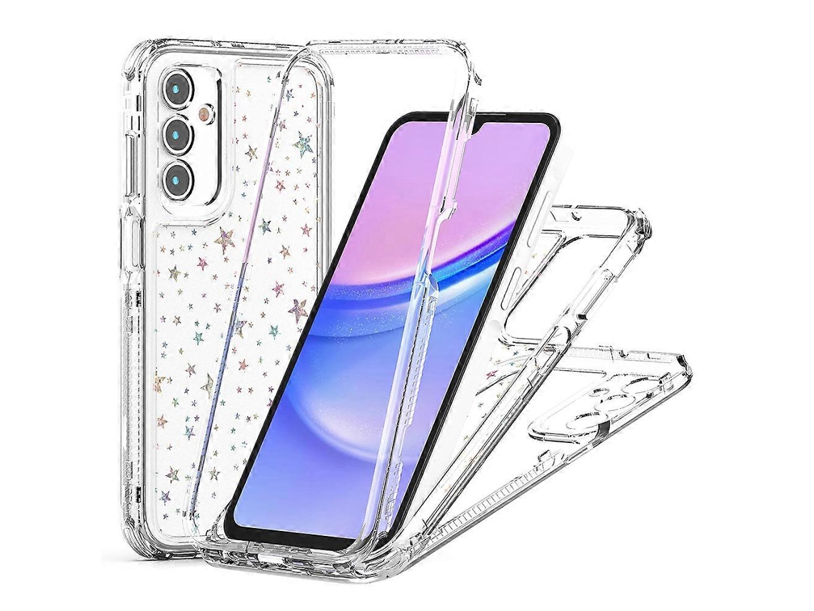 Capa De Acrílico Tpu Transparente Para Samsung Galaxy A25 5g (global) (161,0 Mm) Com Estrelas De Cinema Impressas A Laser