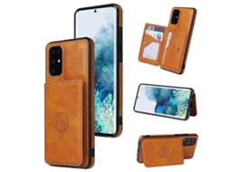 Capa Para Celular Samsung Galaxy S20 Ultra Com Textura De Bezerro, Porta-cartões Magnético E Revestimento Em Pu.