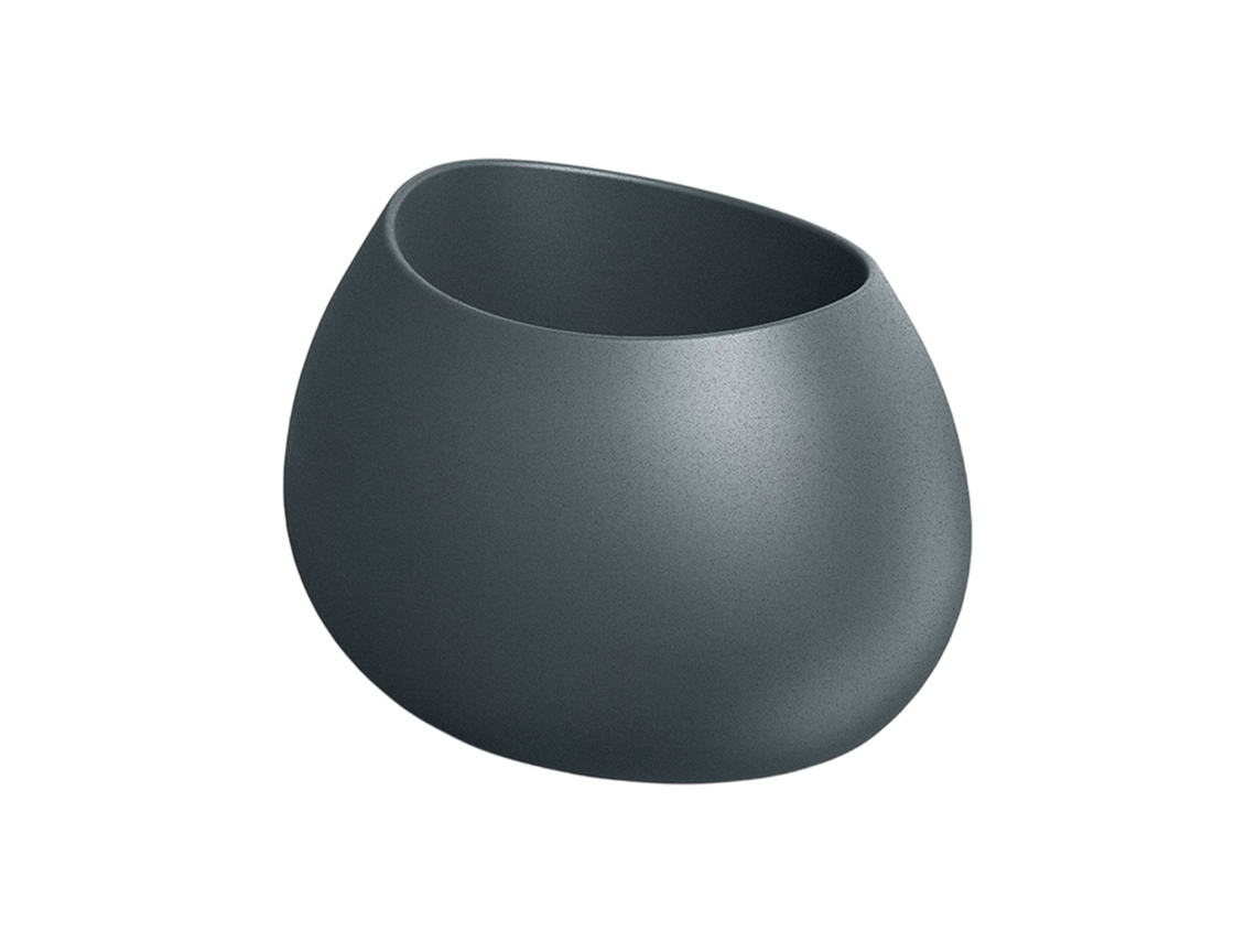 Vaso De Flores Evolia Em Grafite Rotomoldado, 60x50x38