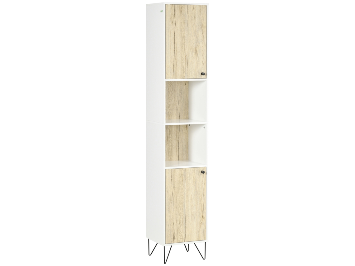 Coluna de Banheiro com Prateleiras e Armários BTFORUS (31,5x30x169cm)
