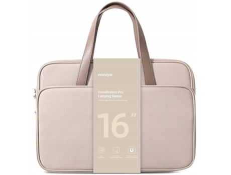 Bolsa para laptop à prova d'água Innostyle Omniprotect de 15,6' e 16', bege, para mulheres