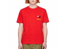 Rockinstone Men's T-shirt Pulp Fiction Vince Mia Graphic Print Tee Red Size:m