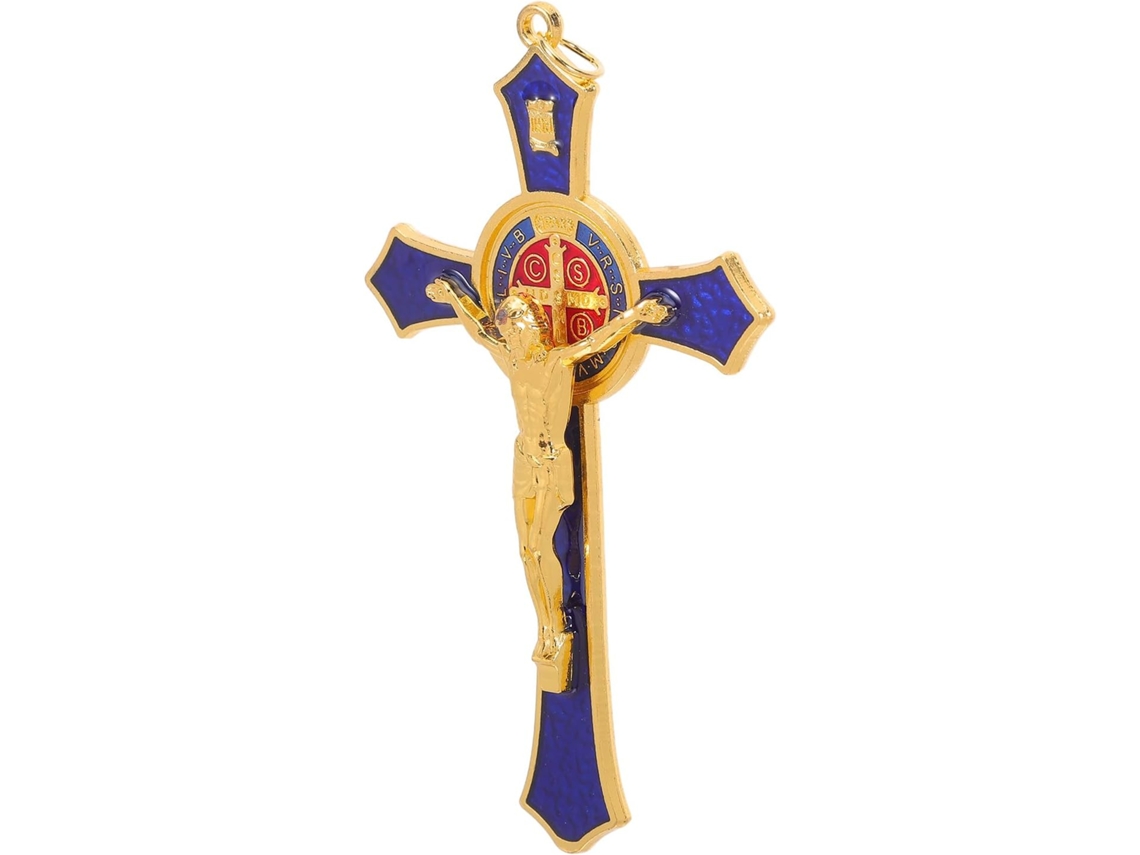 Acessório Automotivo De Metal Dourado, Pingente Em Forma De Cruz Para Espelho Retrovisor.