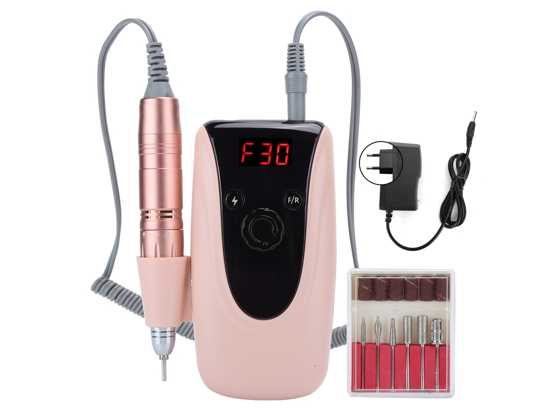Taladro De Uñas Eléctrico Portátil Profesional Máquina De Manicura Pedicura Con Enchufe Eu Recargable