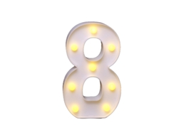 Laxiscreed Placa De Luz Com Letras E Números Para Decoração De Casamento E Aniversário, 22cm