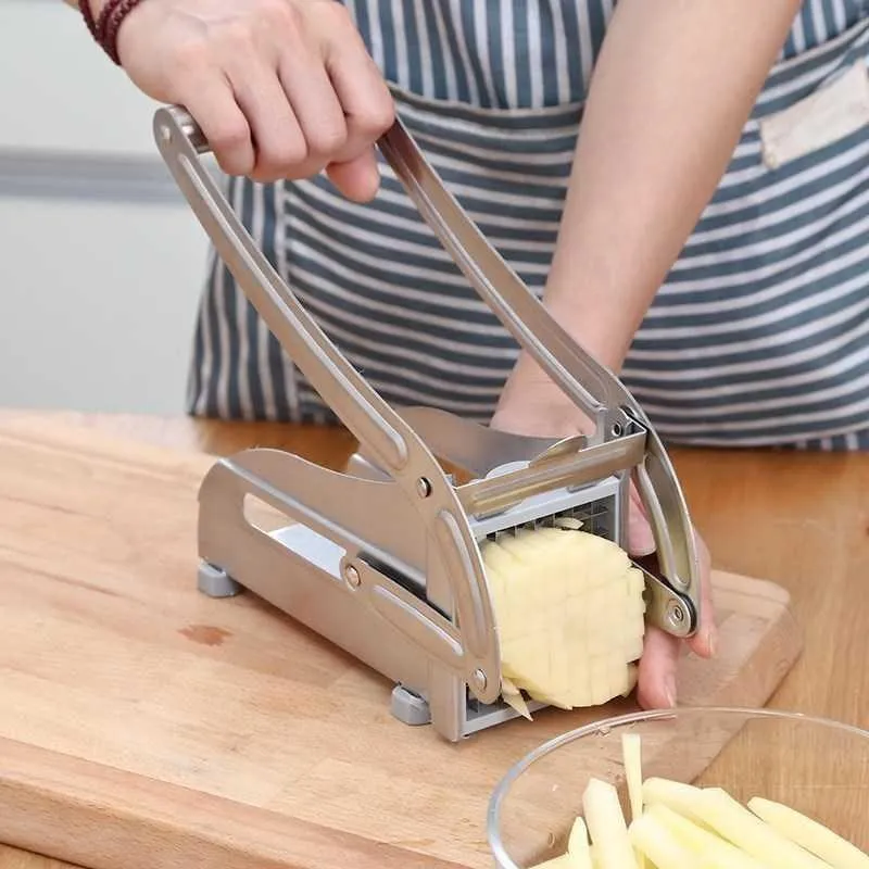 Cortador De Batatas Em Aço Inoxidável, Utensílio De Cozinha(1 Unidade)