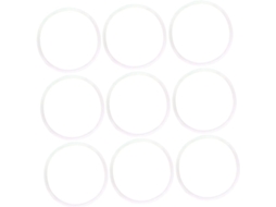 Conjunto De 10 Anéis Vedação Silicone Branco Para Liquidificadores E