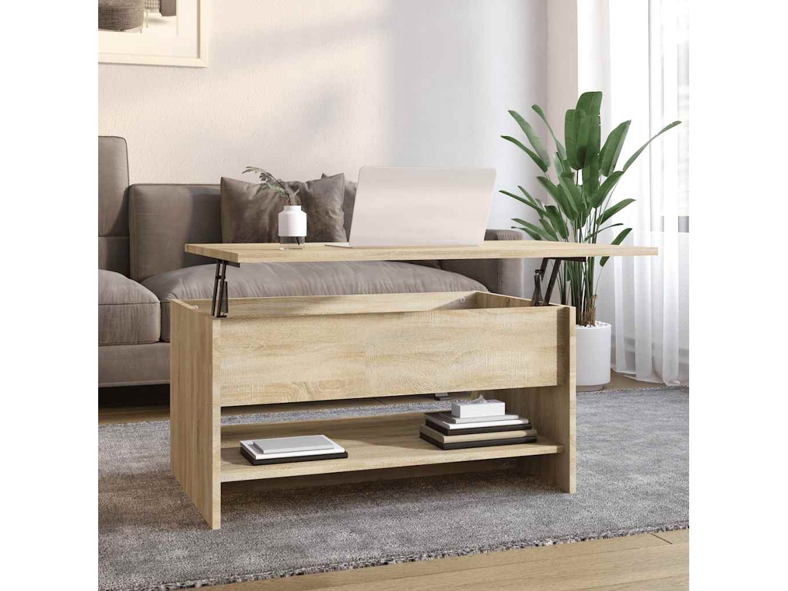 Vidaxl Mesa De Centro 80x50x40 Cm Derivados Madeira Carvalho Sonoma