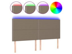 Led Headboard, Led Headboards Vidaxl Cinzento-acastanhado Tecido (180 X 5 X 118/128 Cm)