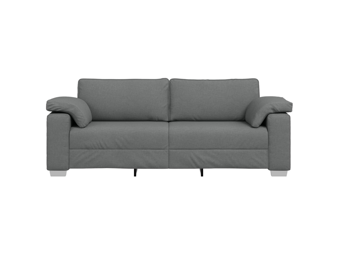 Sofá 2 Lugares HARLANV1 com chaise em L 125 cm couro artificial cinzento
