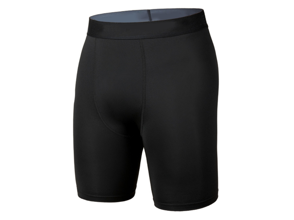 Calcinha Compressiva Esportiva Masculina Alta Elasticidade Secagem Rápida Respirável Para Treino Corrida Ciclismo Preto M