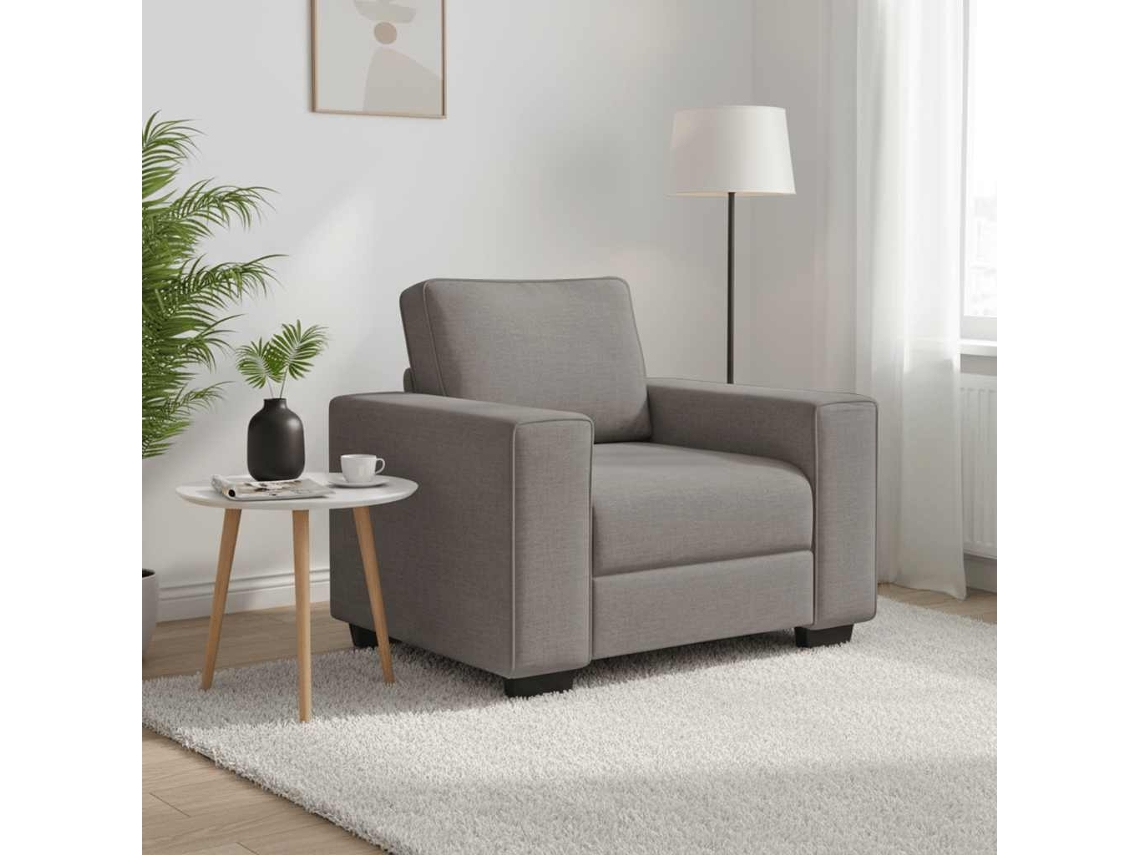 Vidaxl Poltrona Tecido 100x77x82 Cm Cinzento-acastanhado
